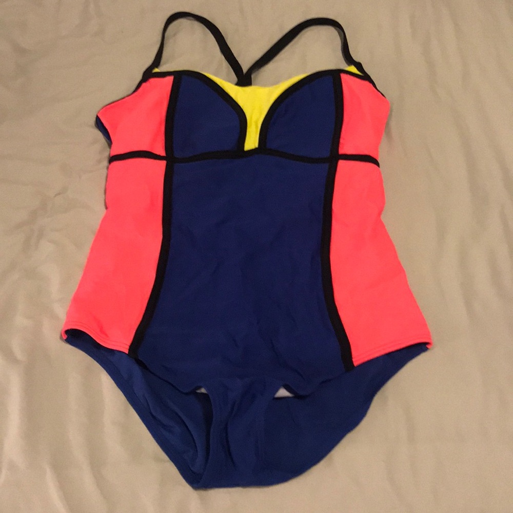 NWT - Color block one piece swimsuit